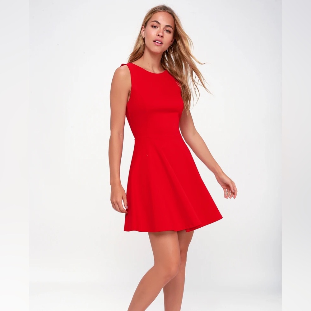 Lulus Flirt & Flair Skater Dress